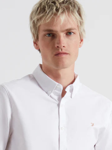 Farah Brewer Short Sleeve Shirt White