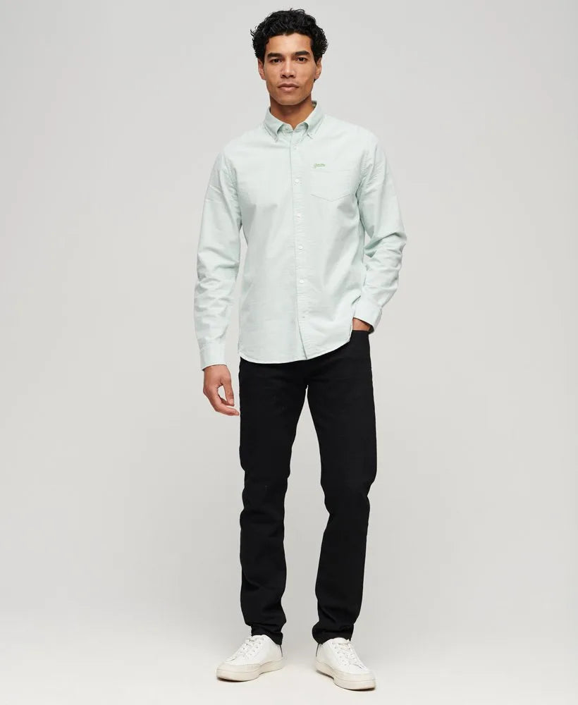 Superdry Organic Cotton Oxford Shirt Light Green image 1