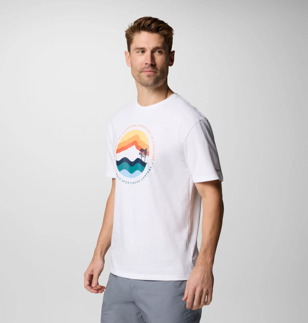 Columbia Path Lake Graphic Tee Shirt White