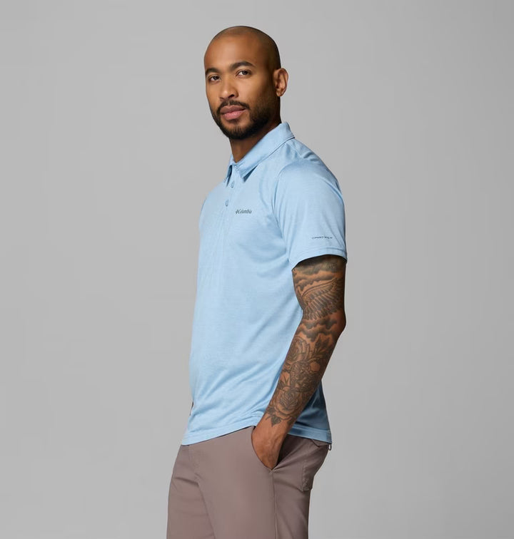 Columbia Hike Technical Polo Ripple Blue Heather
