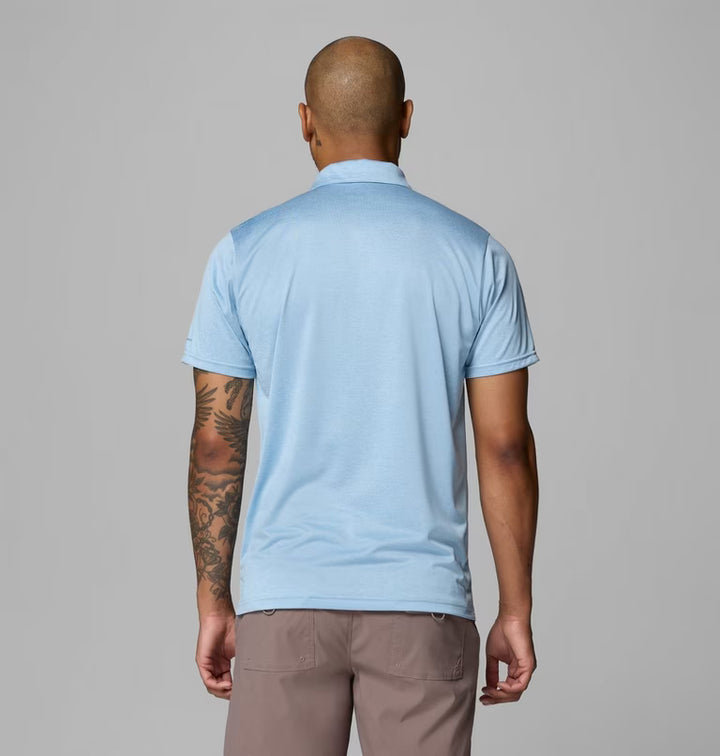 Columbia Hike Technical Polo Ripple Blue Heather