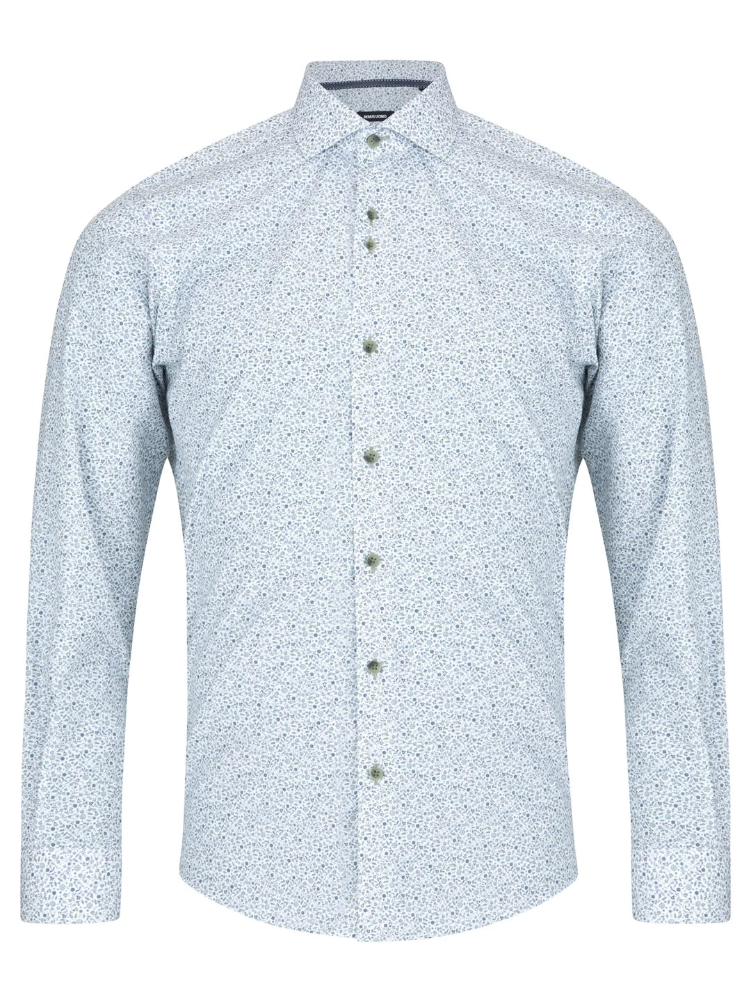 Remus Uomo Seville Long Sleeve Semi-Formal Shirt Light Green