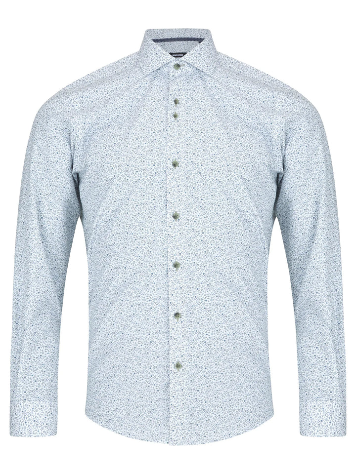 Remus Uomo Seville Long Sleeve Semi-Formal Shirt Light Green