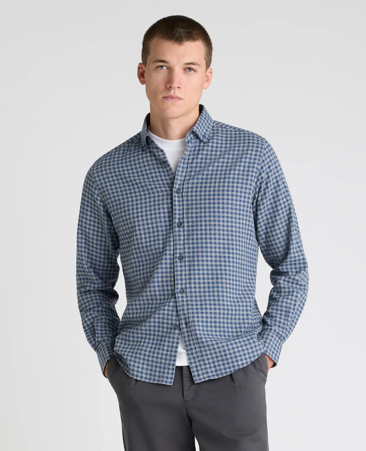 Remus Uomo Tapered Fit Blue Casual Shirt
