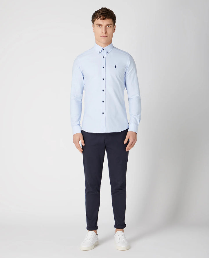 Remus Uomo Slim Fit Oxford Shirt Sky Blue