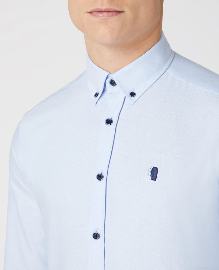 Remus Uomo Slim Fit Oxford Shirt Sky Blue