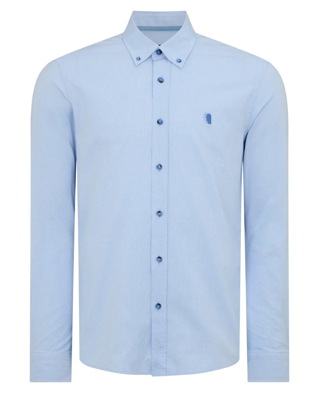 Remus Uomo Sky Blue Slim Long Sleeve Oxford Shirt