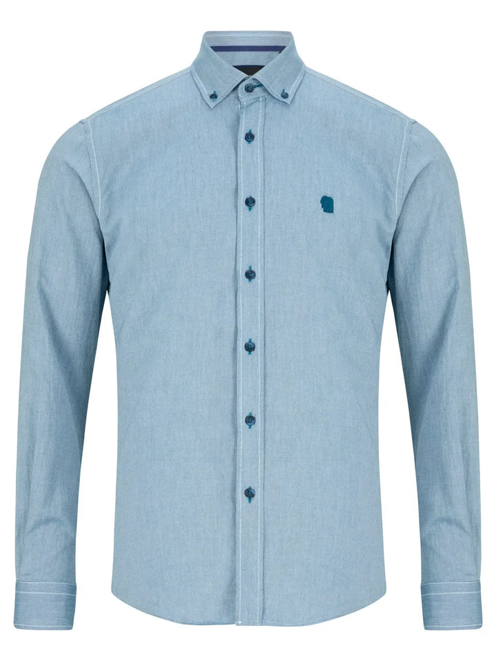 Remus Uomo Tapered Fit Oxford Shirt Blue
