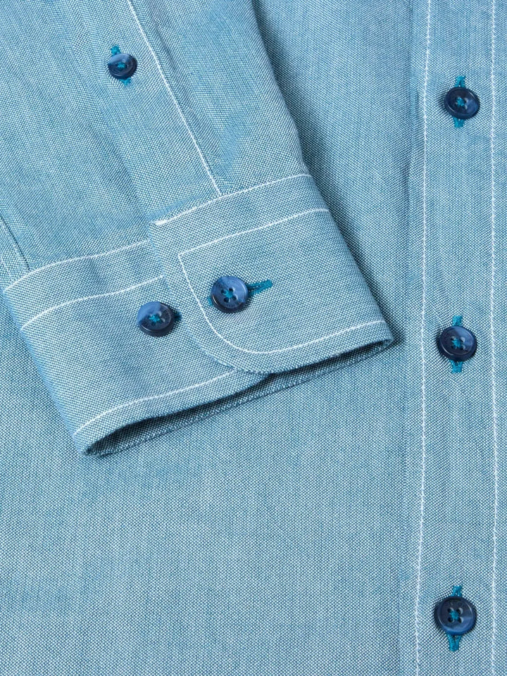 Remus Uomo Tapered Fit Oxford Shirt Blue