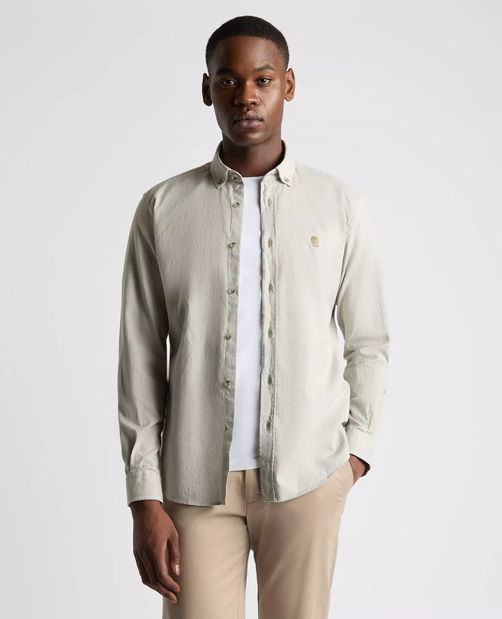 Remus Uomo Tapered Fit Oxford Shirt Light Green