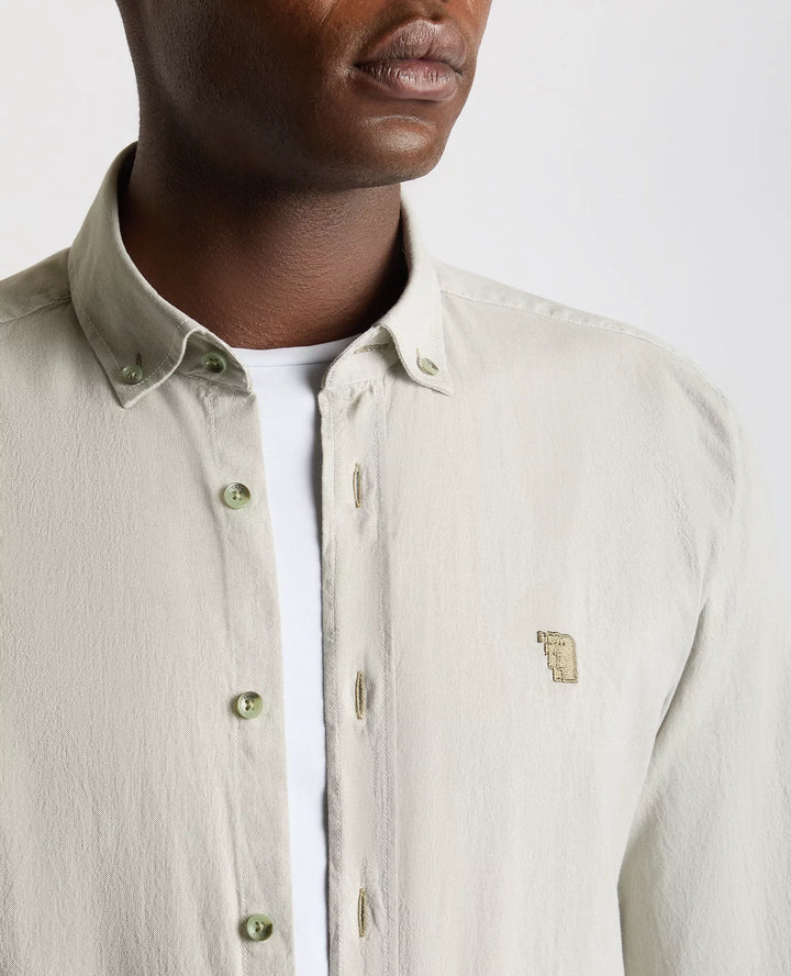 Remus Uomo Tapered Fit Oxford Shirt Light Green
