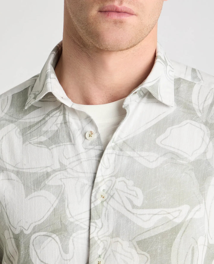 Remus Uomo Tapered Fit Sort Sleeve Shirt Light Green