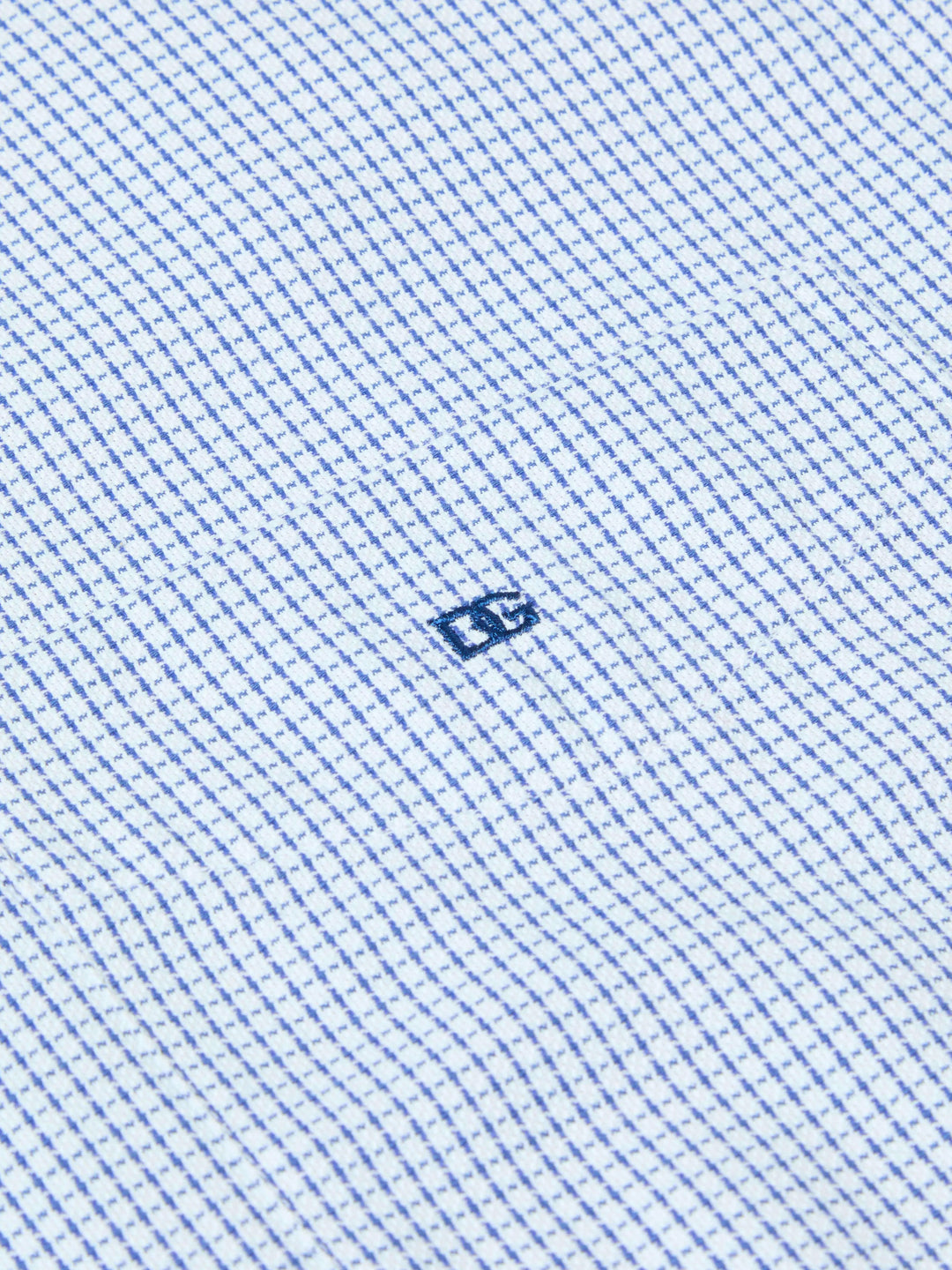 DG's Drifter Blue and White Regular Short Sleeve Casual Shirt