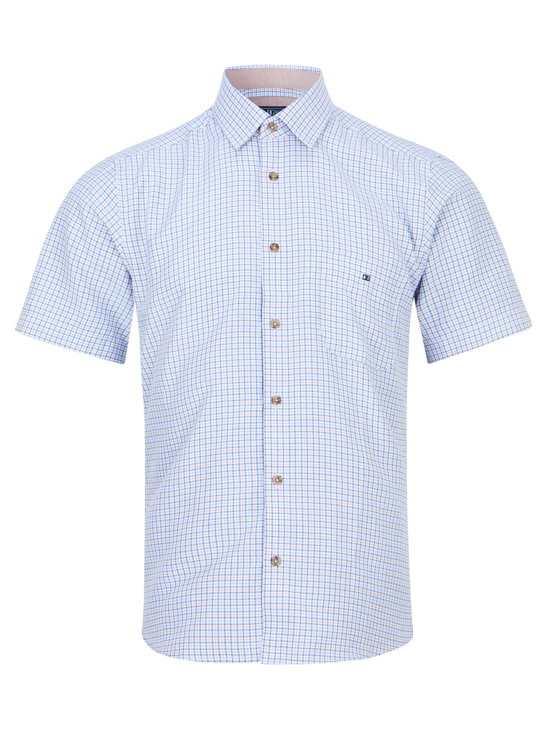 DG's Drifter Light Brown Regular Short Sleeve Casual Shirt