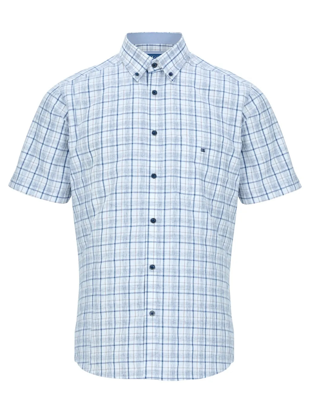 DG's Drifter Blue Regular Short Sleeve Casual Shirt