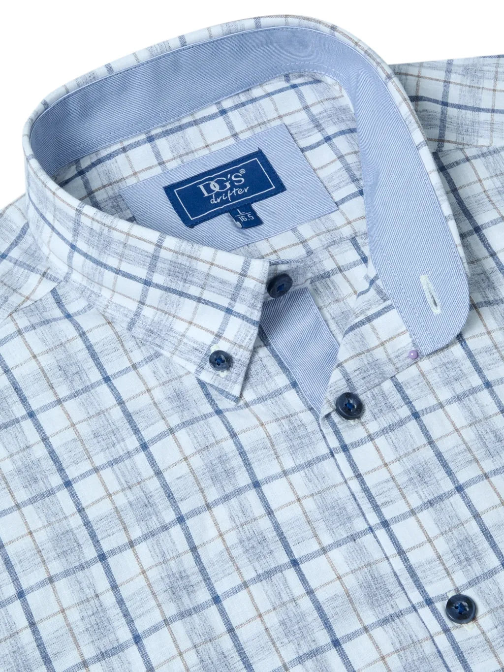 DG's Drifter Blue Regular Short Sleeve Casual Shirt