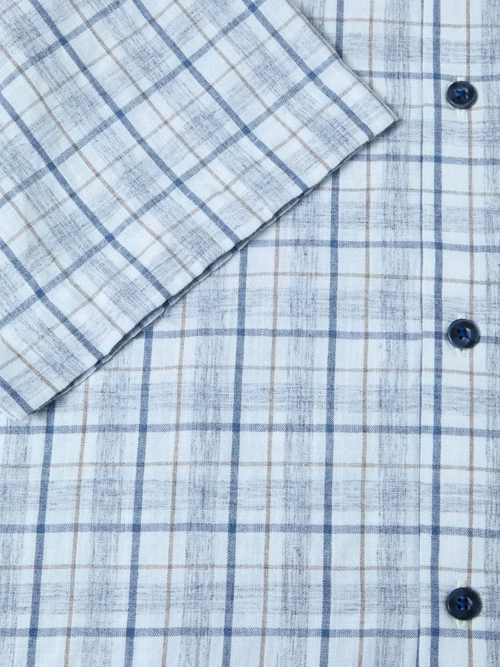 DG's Drifter Blue Regular Short Sleeve Casual Shirt