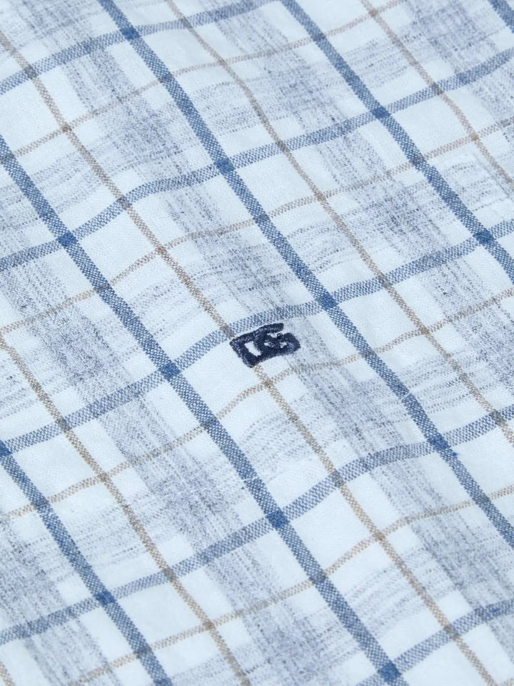 DG's Drifter Blue Regular Short Sleeve Casual Shirt