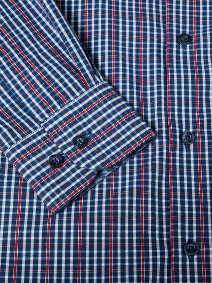 DG's Drifter Casual Shirt Red & Blue Checked