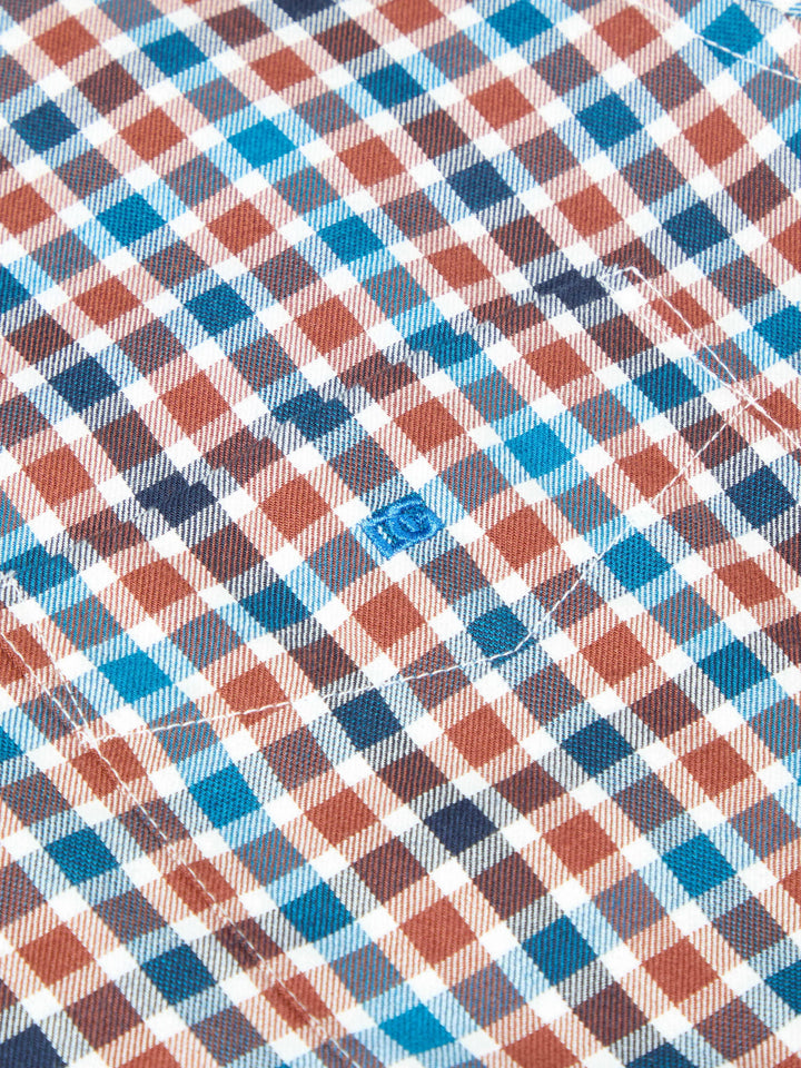 DG's Drifter Blue & Brown Checked Shirt