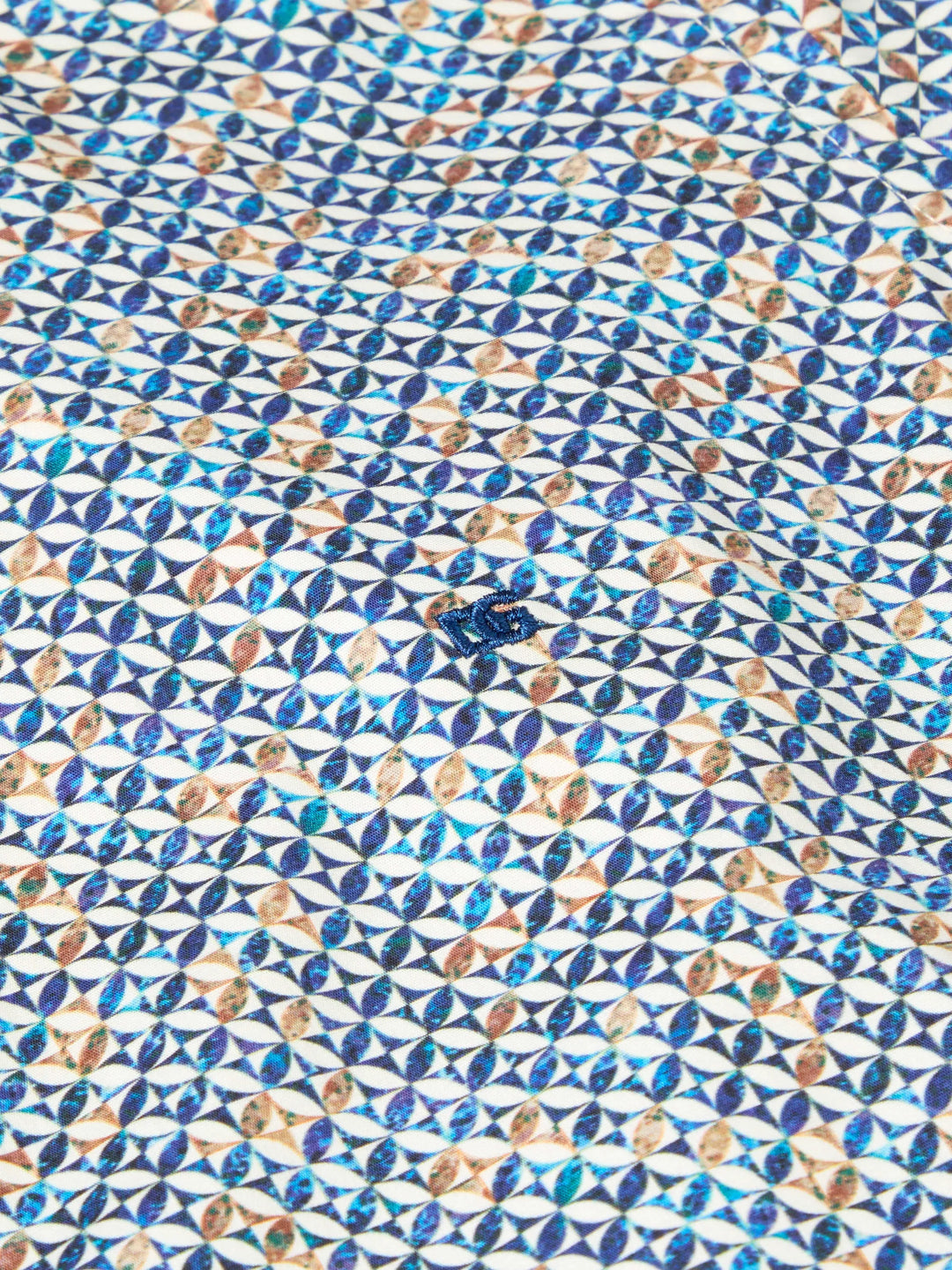 DG's Drifter Casual Shirt Blue Geometric Design