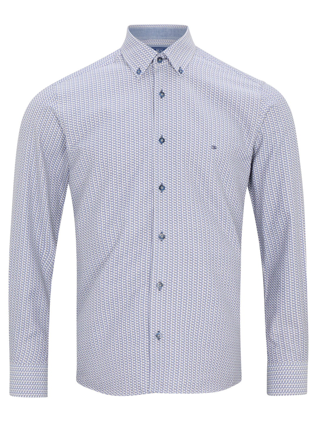 DG's Drifter Blue & Beige Printed Shirt