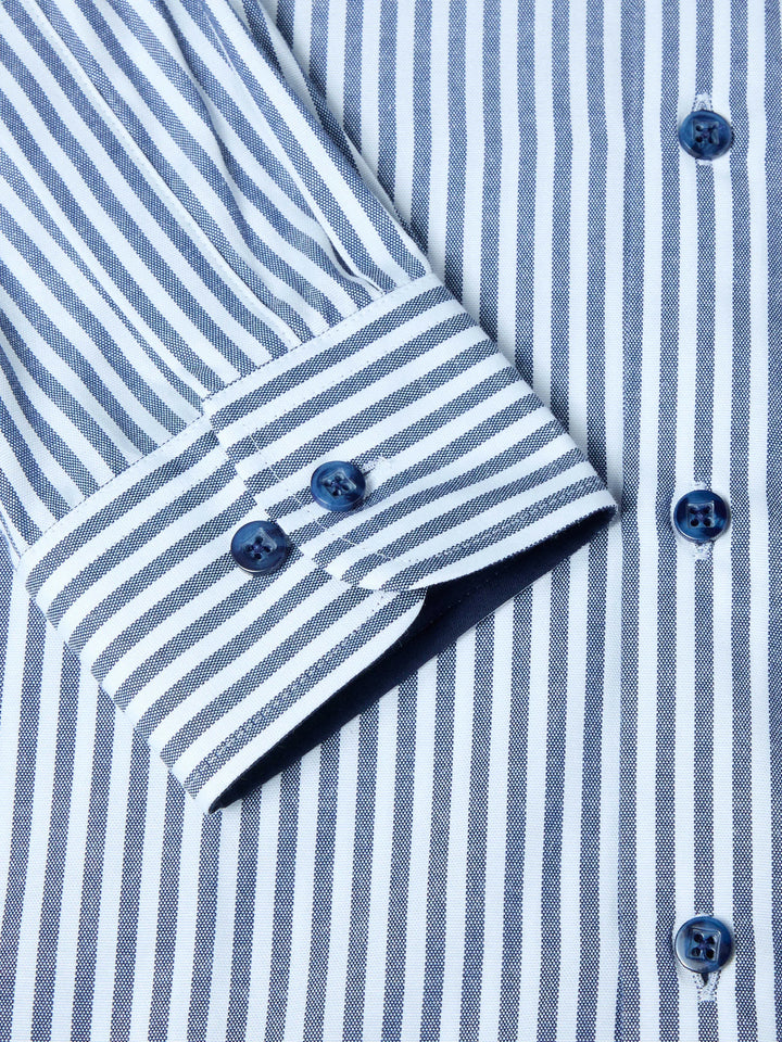DG's Drifter Casual Shirt Navy and White Striped