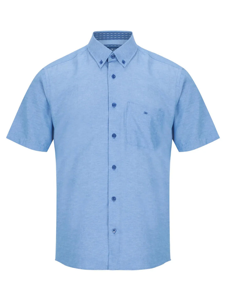 DG's Drifter Sky Blue Regular Short Sleeve Casual Shirt
