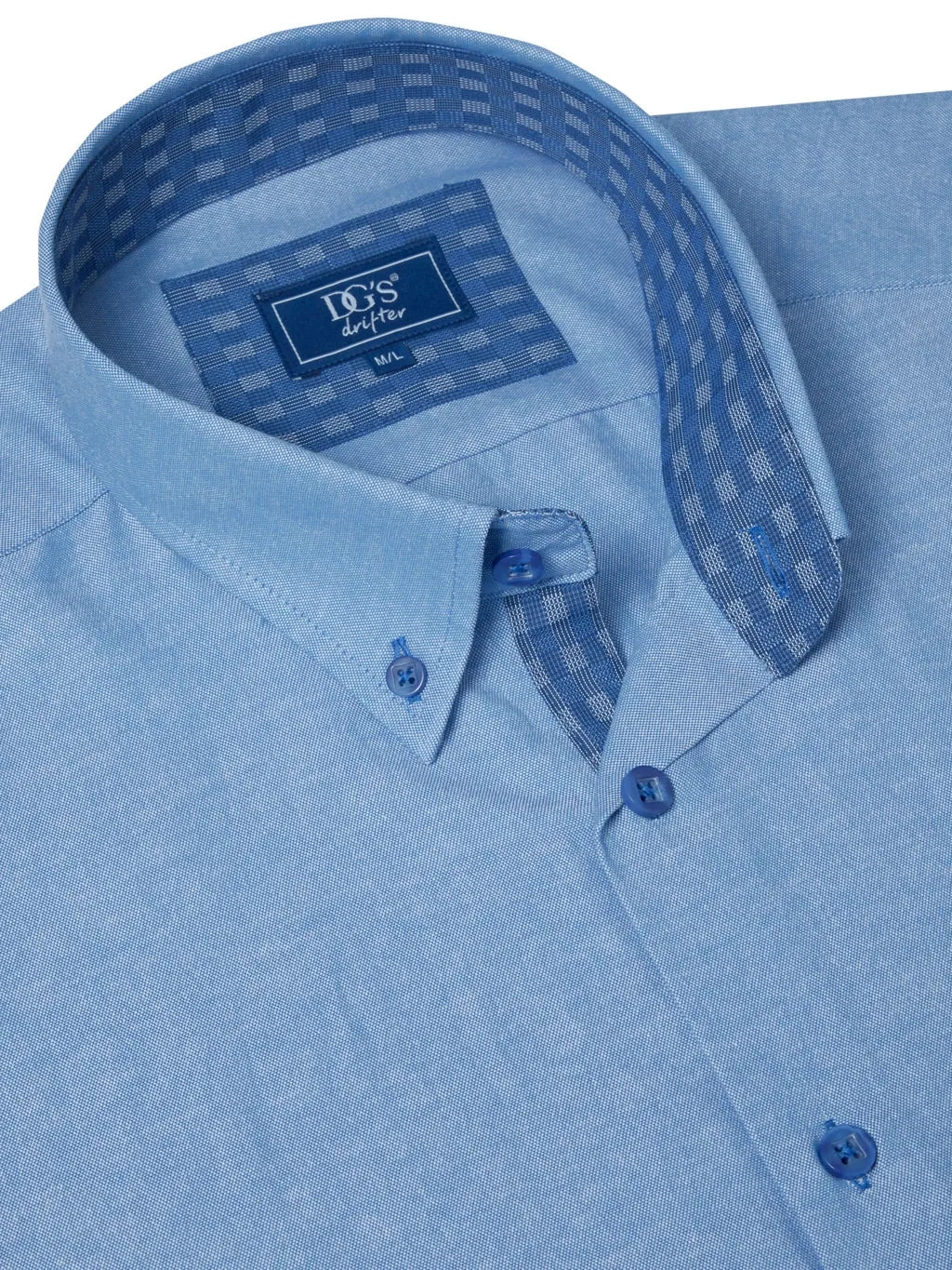 DG's Drifter Sky Blue Regular Short Sleeve Casual Shirt