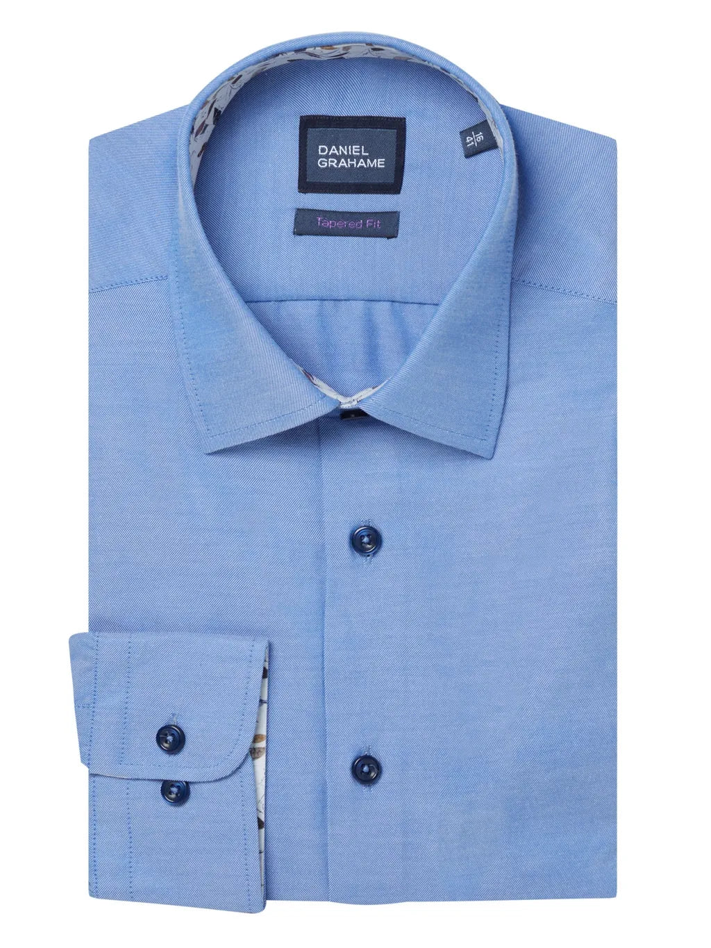 Daniel Grahame Blue Tapered Long Sleeve Semi-Formal Shirt