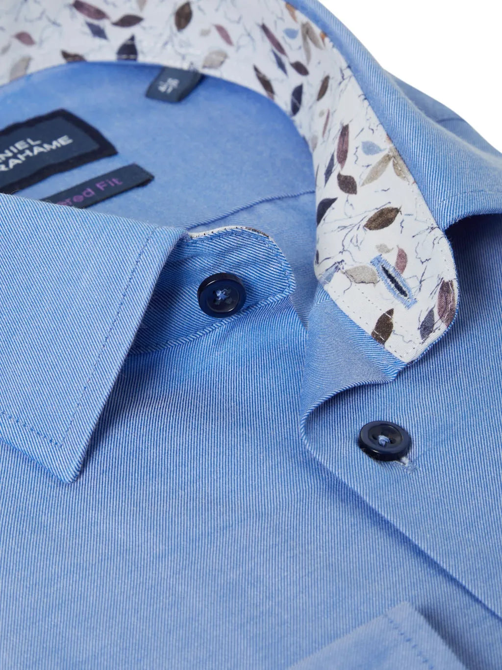 Daniel Grahame Blue Tapered Long Sleeve Semi-Formal Shirt