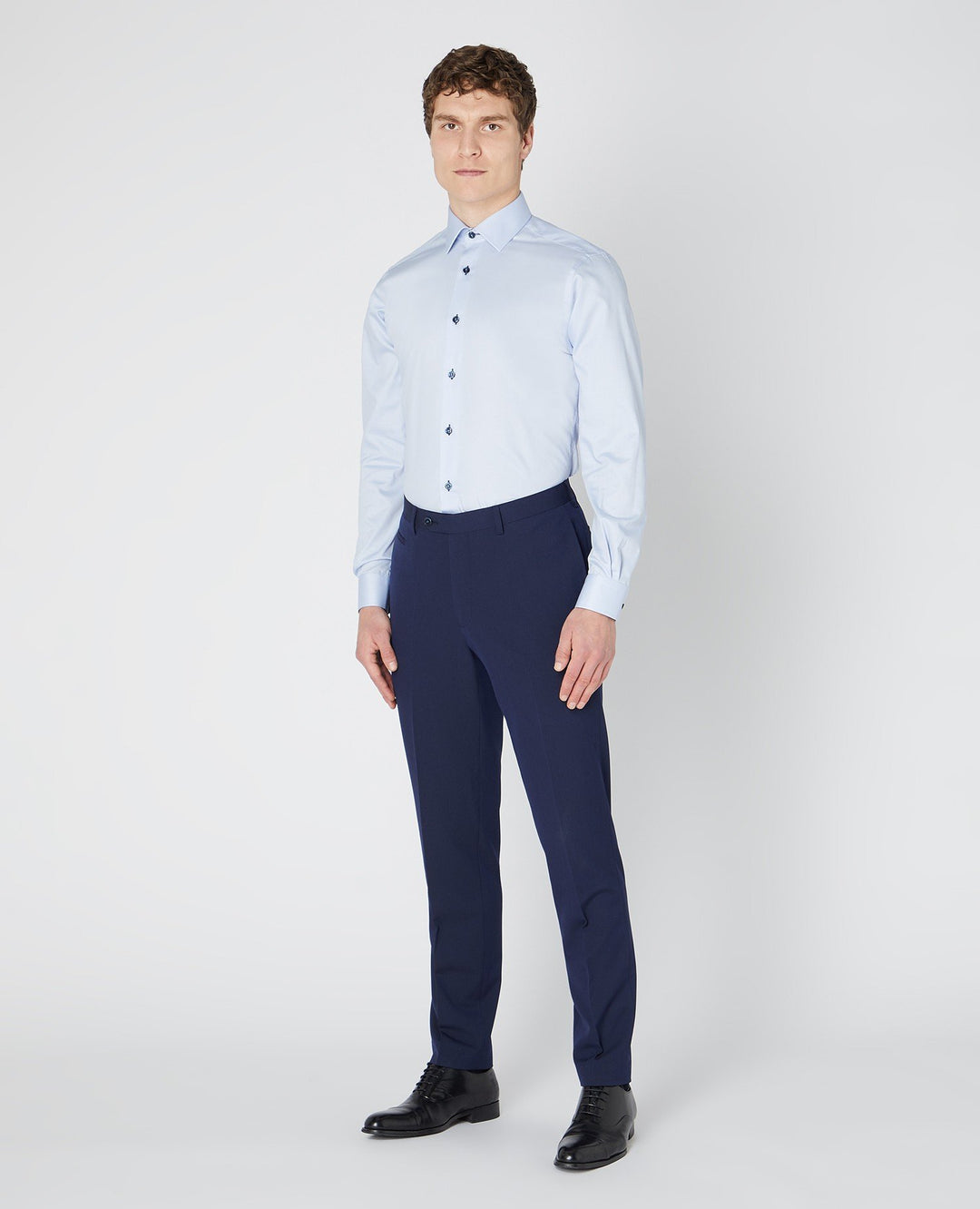 Remus Uomo Sky Blue Seville Long Sleeve Formal Shirt