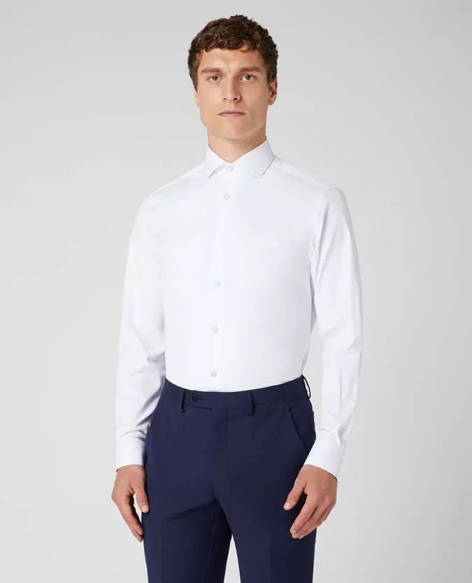 Remus Uomo Long Sleeve Formal Shirt White