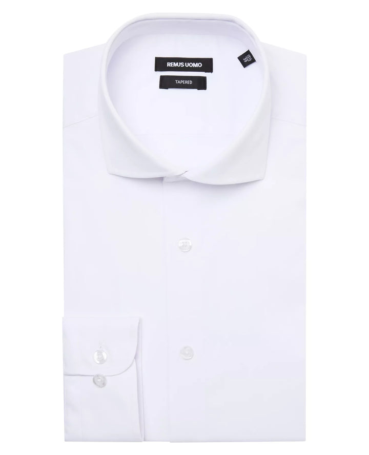 Remus Uomo Long Sleeve Formal Shirt White