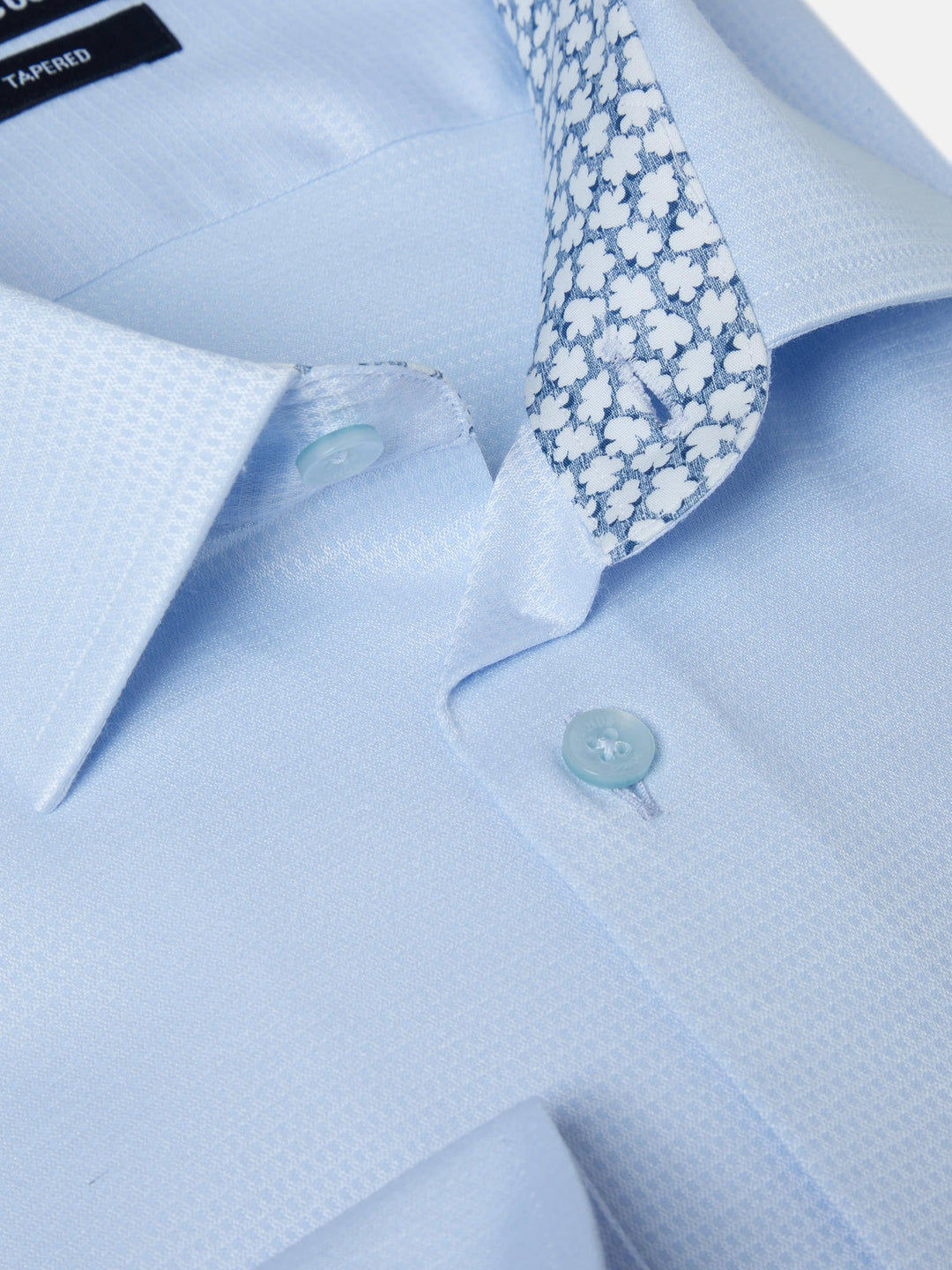 Remus Uomo Long Sleeve Tapered Fit Formal Shirt Blue
