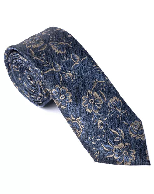Remus Uomo Dark Blue Standard Width Tie And Pocket Square
