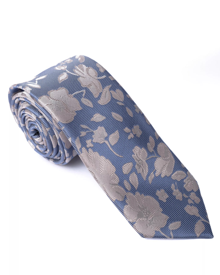 Remus Uomo Tie & Pocket Square Blue
