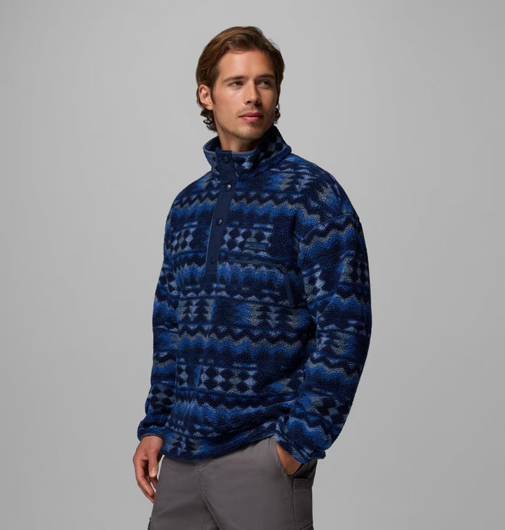 Columbia Helvetia II Printed Half Snap Fleece Mountain Blue, Retrotree
