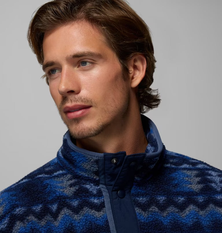 Columbia Helvetia II Printed Half Snap Fleece Mountain Blue, Retrotree