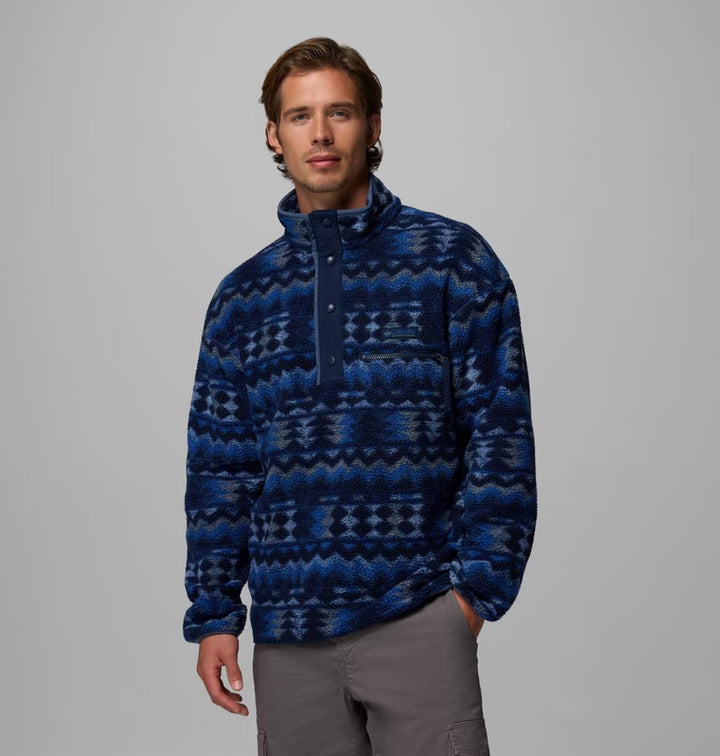 Columbia Helvetia II Printed Half Snap Fleece Mountain Blue, Retrotree