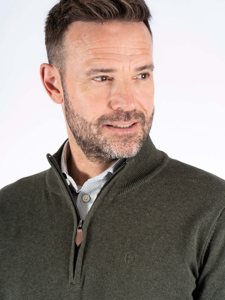 Pre End Malcom Zip Old Green Melange