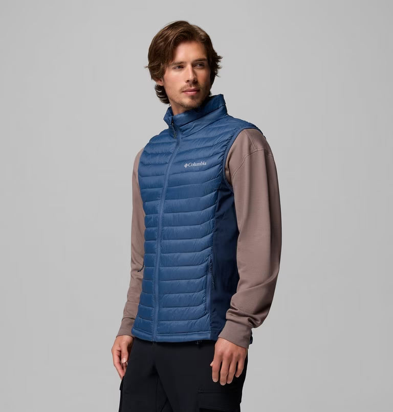Columbia Powder Pass Hybrid Puffer Gilet Dark Mountain, Collegiate Navy