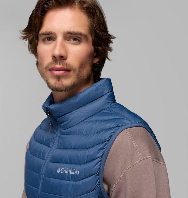 Columbia Powder Pass Hybrid Puffer Gilet Dark Mountain, Collegiate Navy
