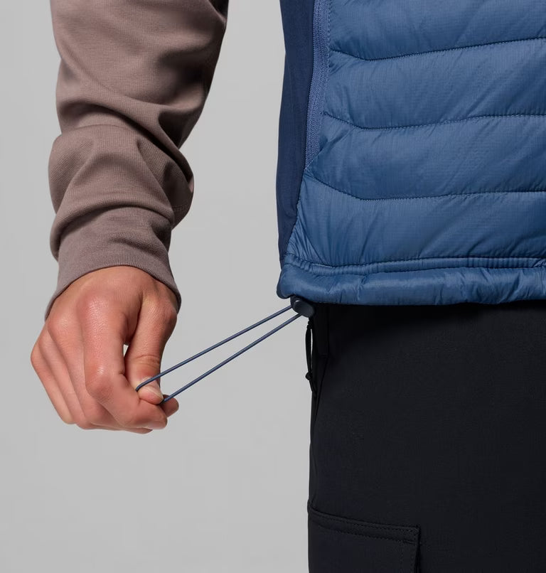 Columbia Powder Pass Hybrid Puffer Gilet Dark Mountain, Collegiate Navy