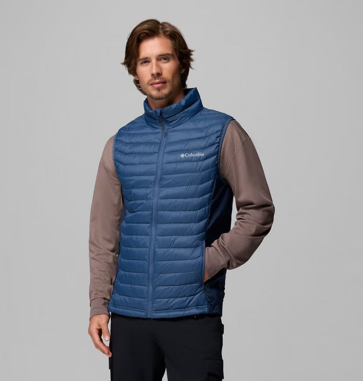Columbia Powder Pass Hybrid Puffer Gilet Dark Mountain, Collegiate Navy