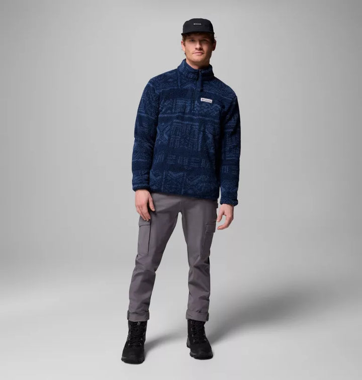 Helvetia Rugged Ridge Sherpa Half Zip Fleece Coll Navy Deschutes Days