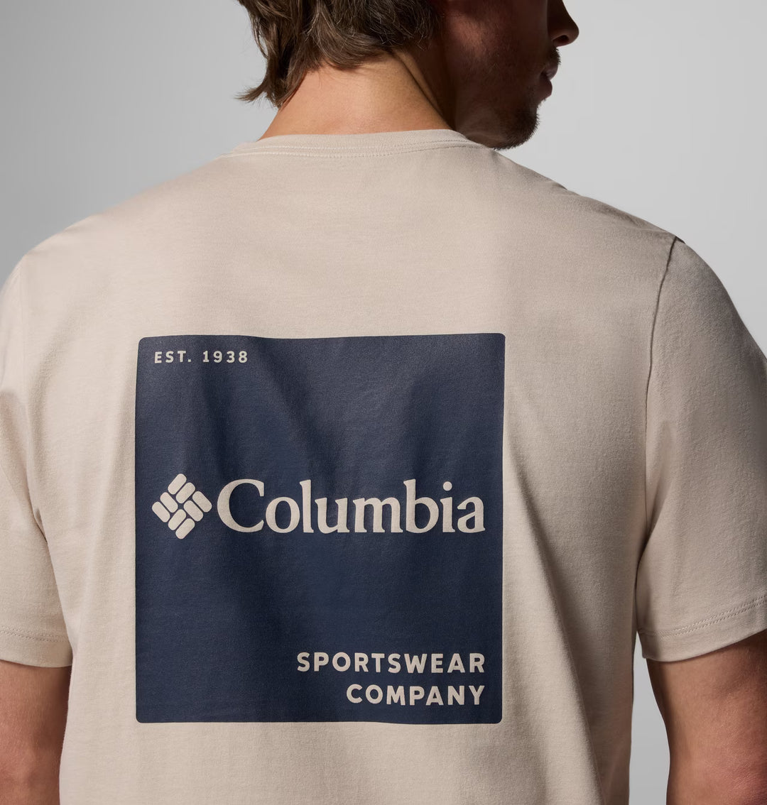 Columbia Logo Organic Cotton T-Shirt Dark Stone, Boxy Brand