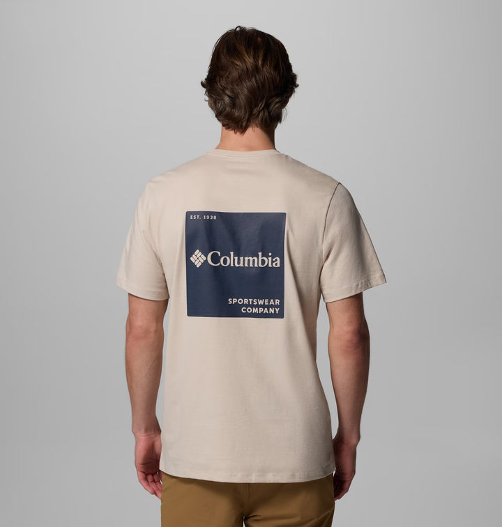 Columbia Logo Organic Cotton T-Shirt Dark Stone, Boxy Brand