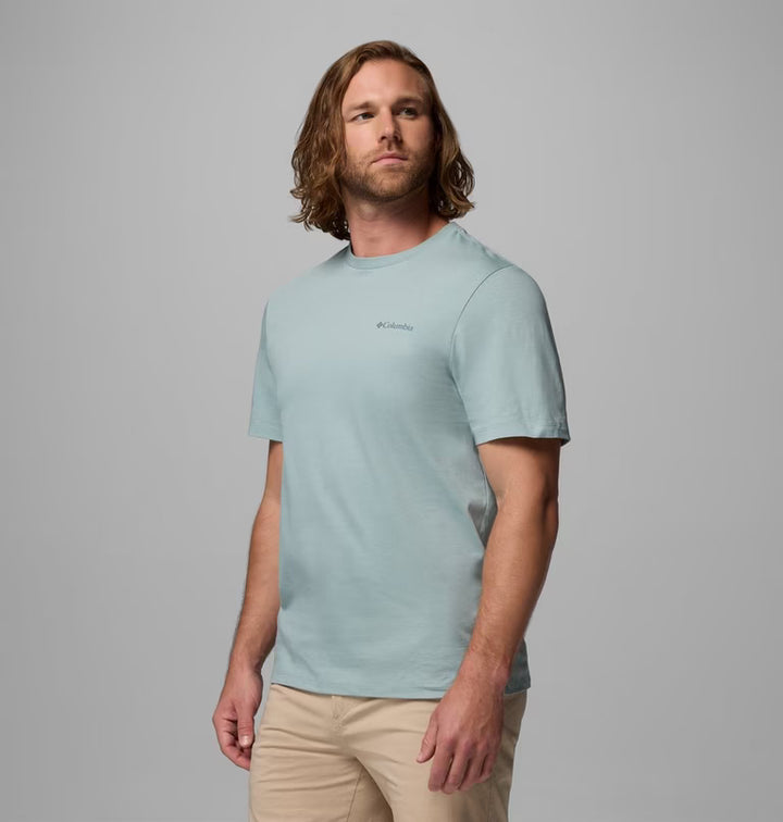 Columbia Logo Organic Cotton T-Shirt Crushed Blue, Boxy Brand