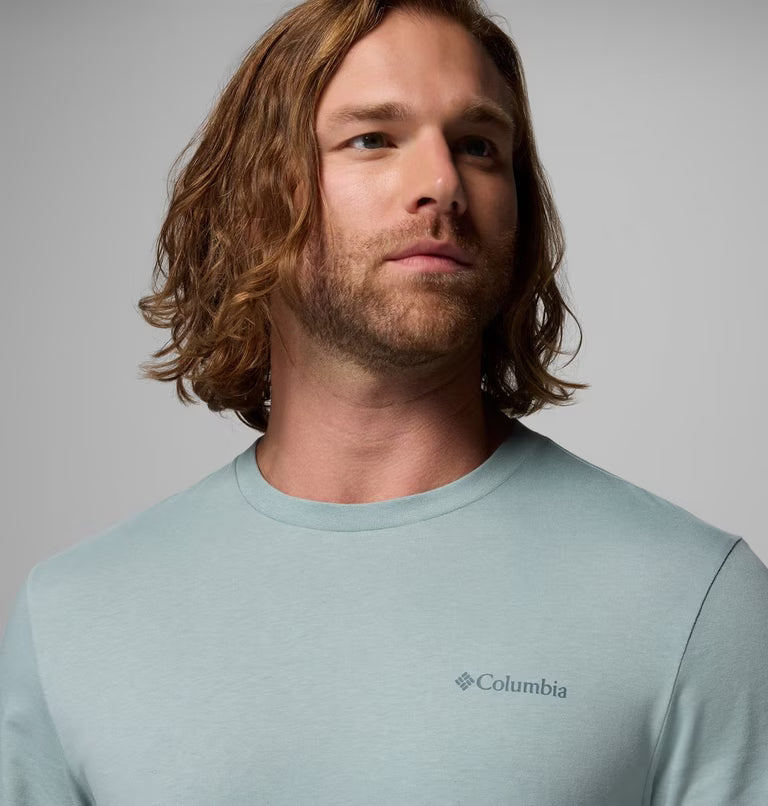 Columbia Logo Organic Cotton T-Shirt Crushed Blue, Boxy Brand